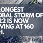 Strongest  global storm of 2022 is now moving at 160 mph.