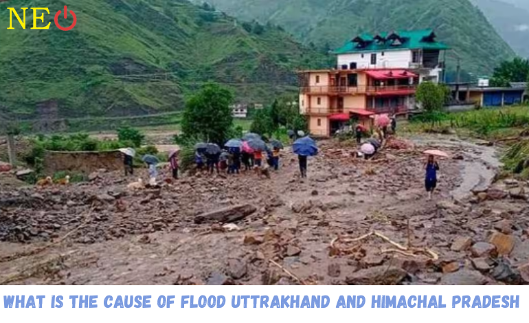 What is the cause Of flood in Uttarakhand & Himachal Pradesh