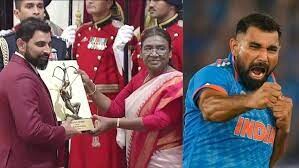 Mohammed Shami Honored with Arjuna Award by President Murmu